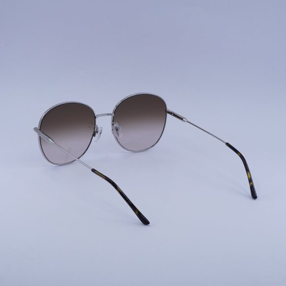 Gucci GG1416SK 002 Sunglasses Silver Round Frame, Brown Gradient Lenses - Picture 9 of 10